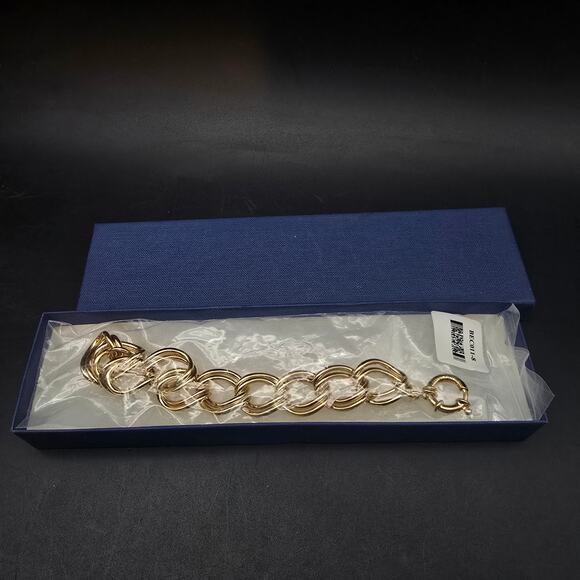 OTC 18K Bronze Gold Plated Double Link Bracelet In Box - Picture 2 of 10